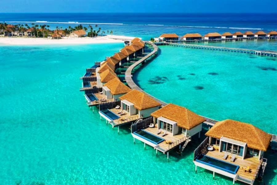 radisson blu resort maldives all inclusive package Overwater Villa – Pool and Lagoon View 1