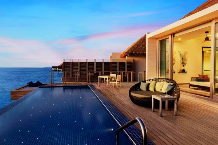 radisson blu resort maldives all inclusive package Overwater Villa – Pool and Sunset View