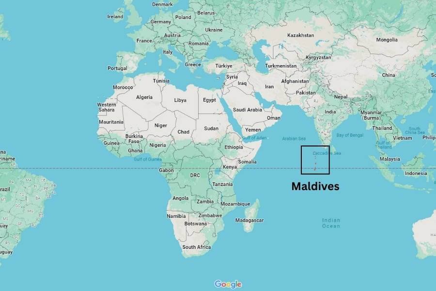 Where are the Maldives islands located on a map2