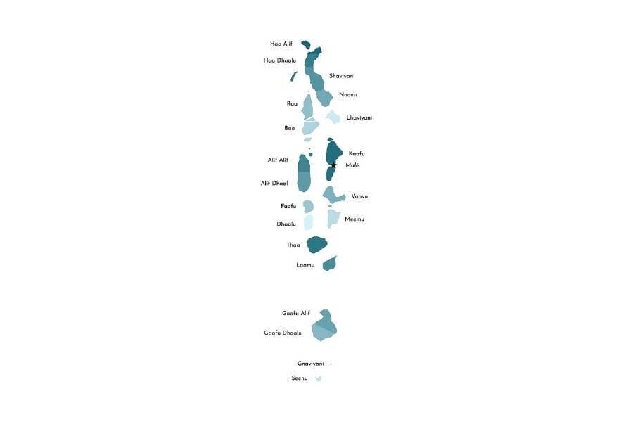 Where are the Maldives islands located on a map4